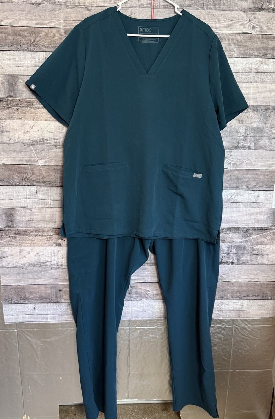 Figs Technical Collection Scrub Set Caribbean Blue Pants XXL/T Top Casma XXL